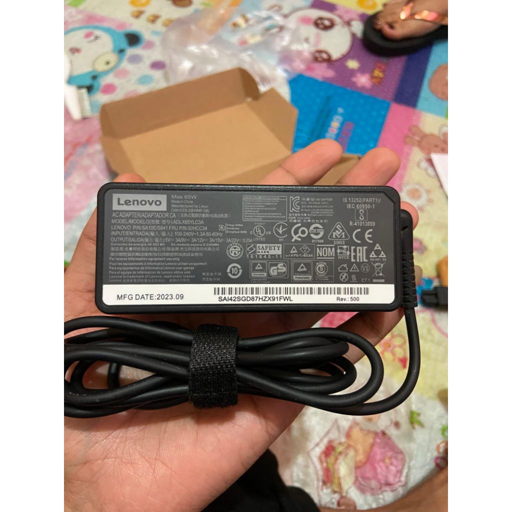 charger laptop lenovo original type-c