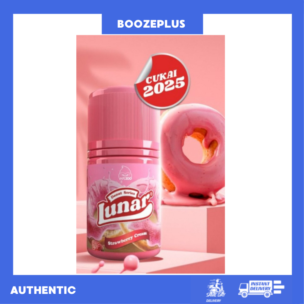 LUNAR DONUT STRAWBERRY FREEBASE 60ML 100% AUTHENTIC NEW FLAVOUR BY VAPEZOO