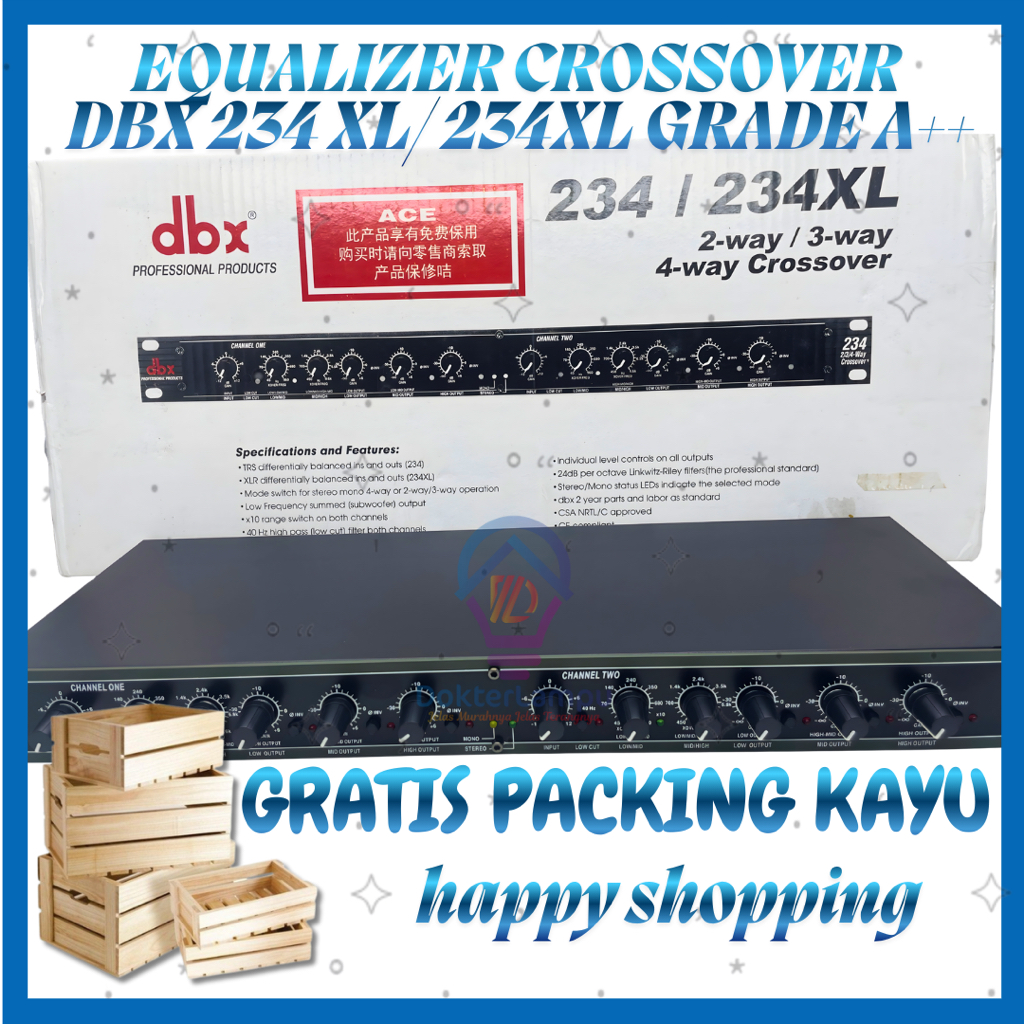 EQUALIZER CROSSOVER DBX 234 XL/ 234XL GRADE A++