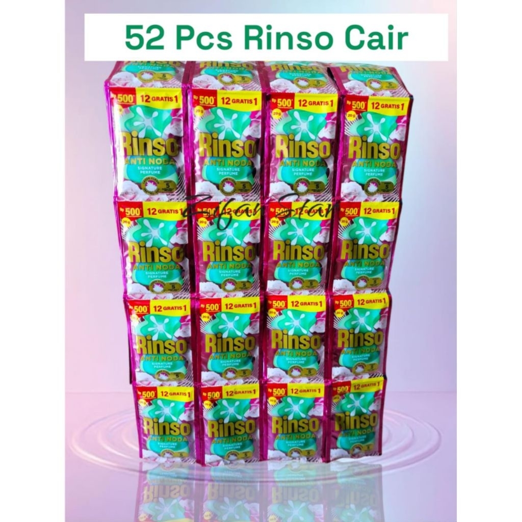 52 PCS RINSO CAIR KEMASAN 500AN - 52 PCS RINSO CAIR 500