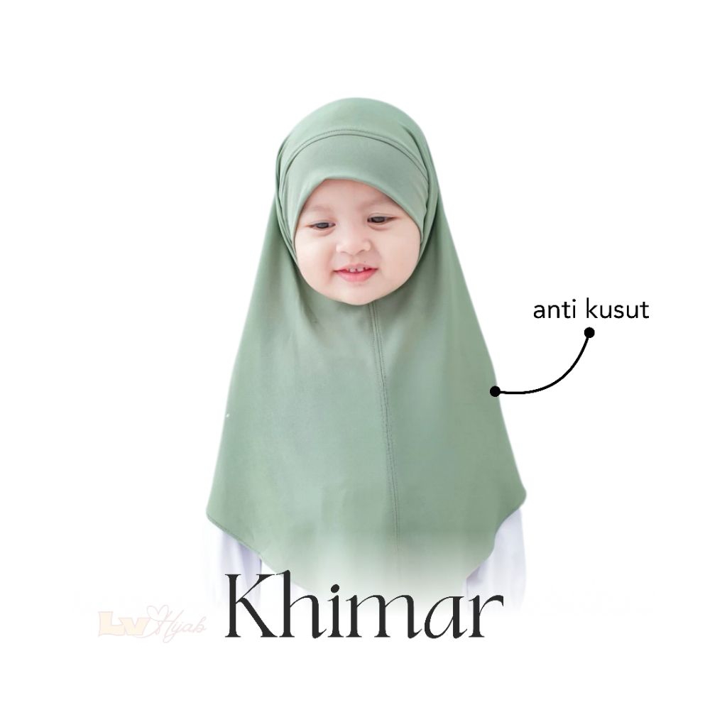French Khimar Anak 1–3 Tahun | Hijab Instan Anak Jersey Lembut 4 - 8 tahun | Kerudung Bergo French K
