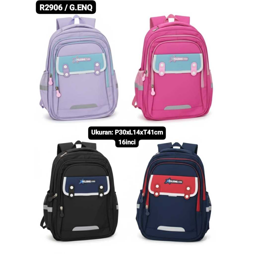 MMSTORE - Tas Punggung Anak Merk Polo England Tas Sekolah Casual Polos R2906