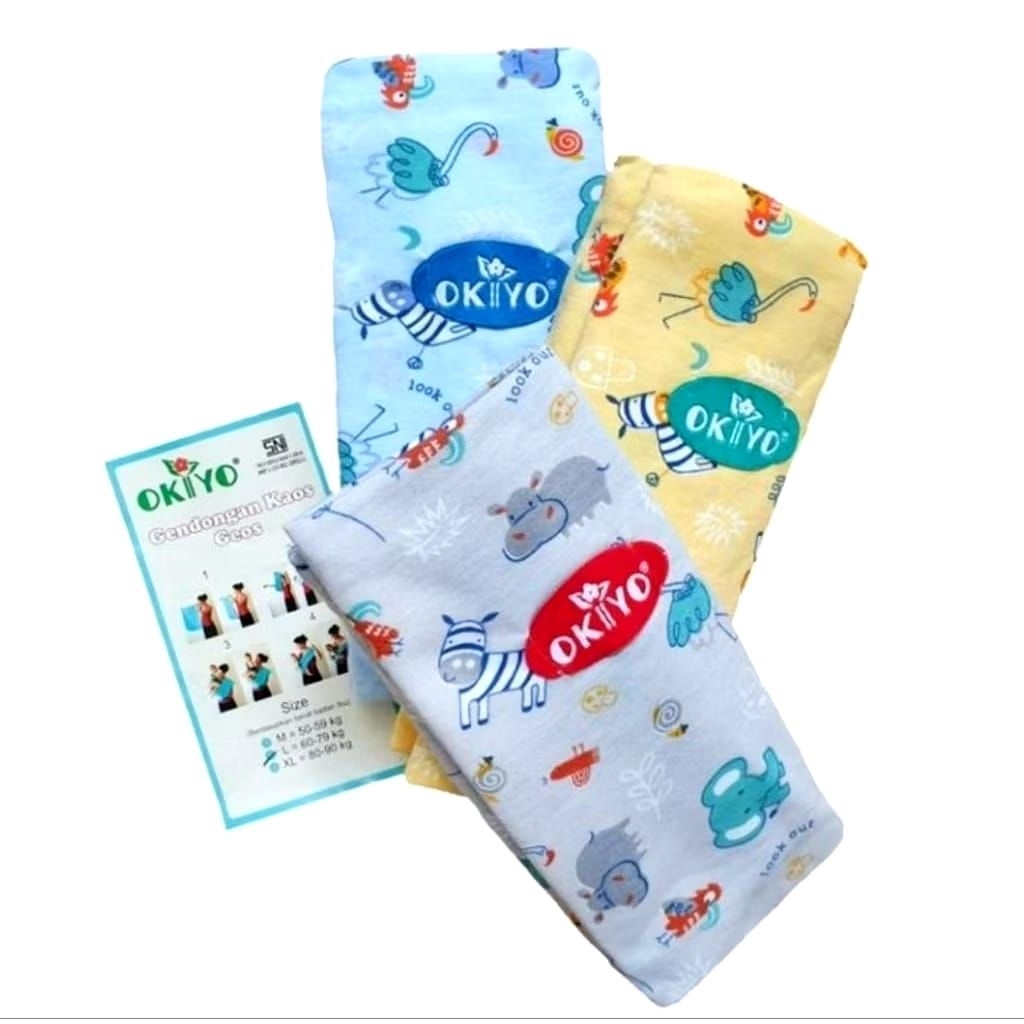 GENDONGAN BAYI kaos geos okiyo motif full print/gendongan geos okiyo motif/gendongan bayi