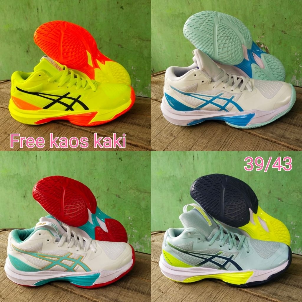 sepatu voli pria sepatu voli asics sky elite ff men sepatu olahraga pria free kaos kaki