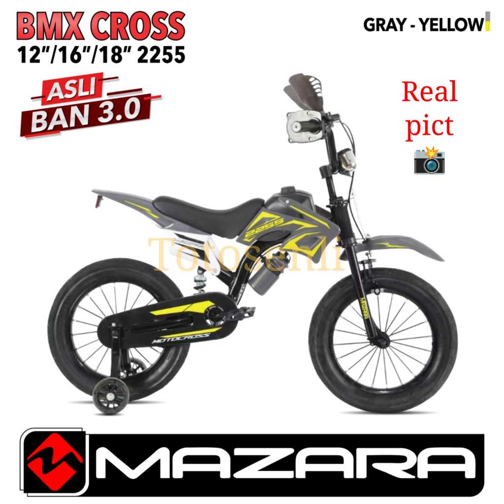 sepeda anak bmx 16 inch mazara 2255 ban jumbo 3.0 sepeda anak motorcross