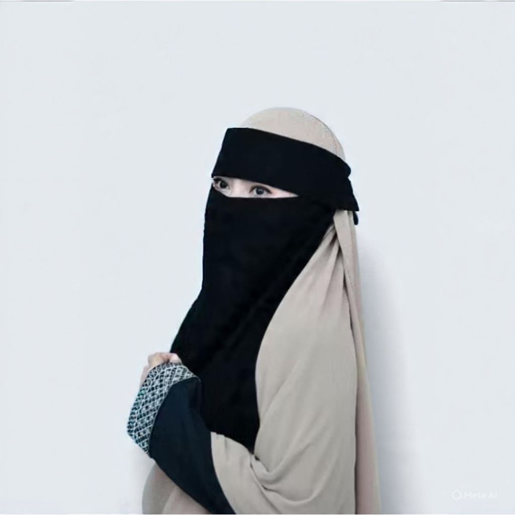 Cadar / Niqab Bandana poni sifon silky / poni ciffon lembut tanpa karet