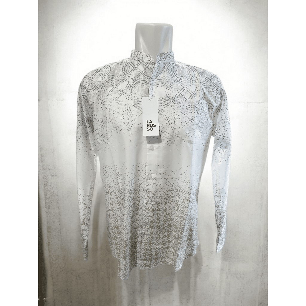 LARUSSO Kemeja lengan panjang pria original motif printing