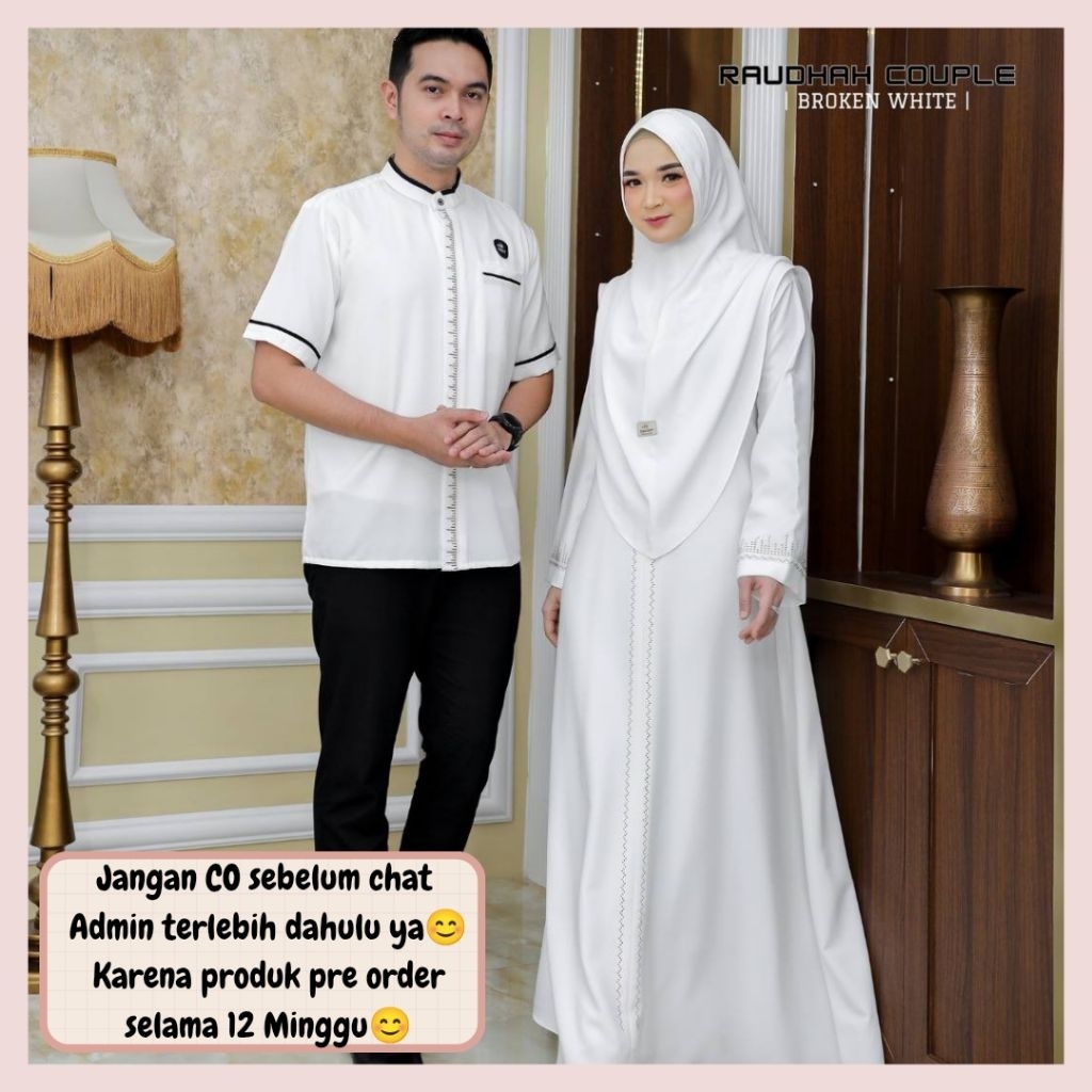 Raudhah couple lebaran 2026 by Madani wear OPEN PRE ORDER (READY JANUARI 2026) Family set couple kel