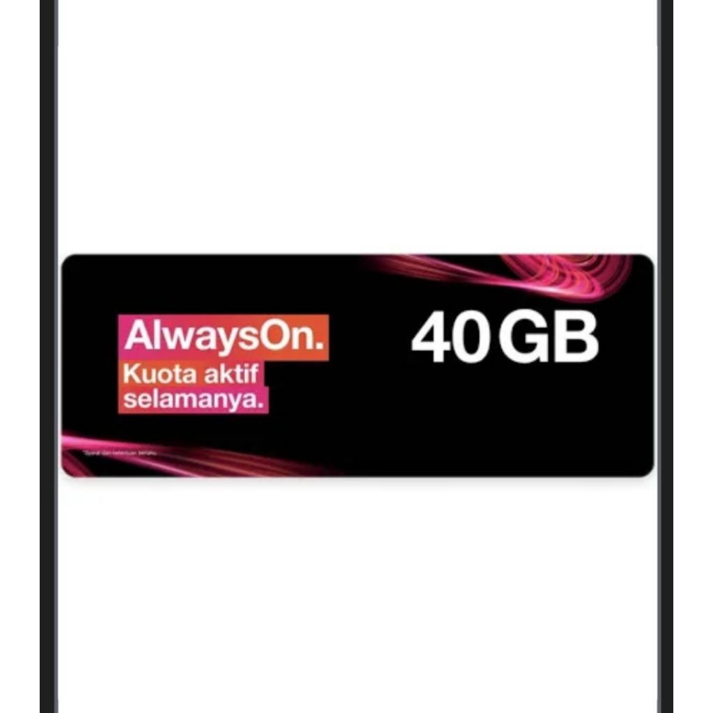 Paket data tri Always On 40GB + 12GB kuota lokal (Three AON)