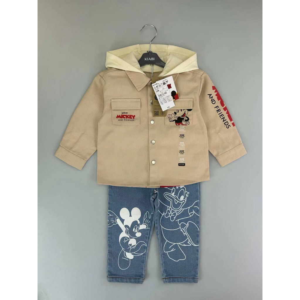 Kiabi - One Set Jket Hoodie Jeans Baby Boy Mickey - 9 12 18 2 3 4 years