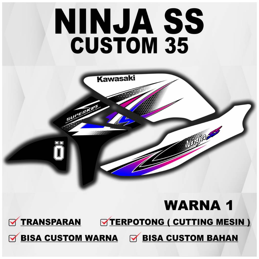 Sticker Ninja SS / Striping Ninja SS / Stiker Striping Decal Transparan Ninja SS / Sticker Ninja SS 