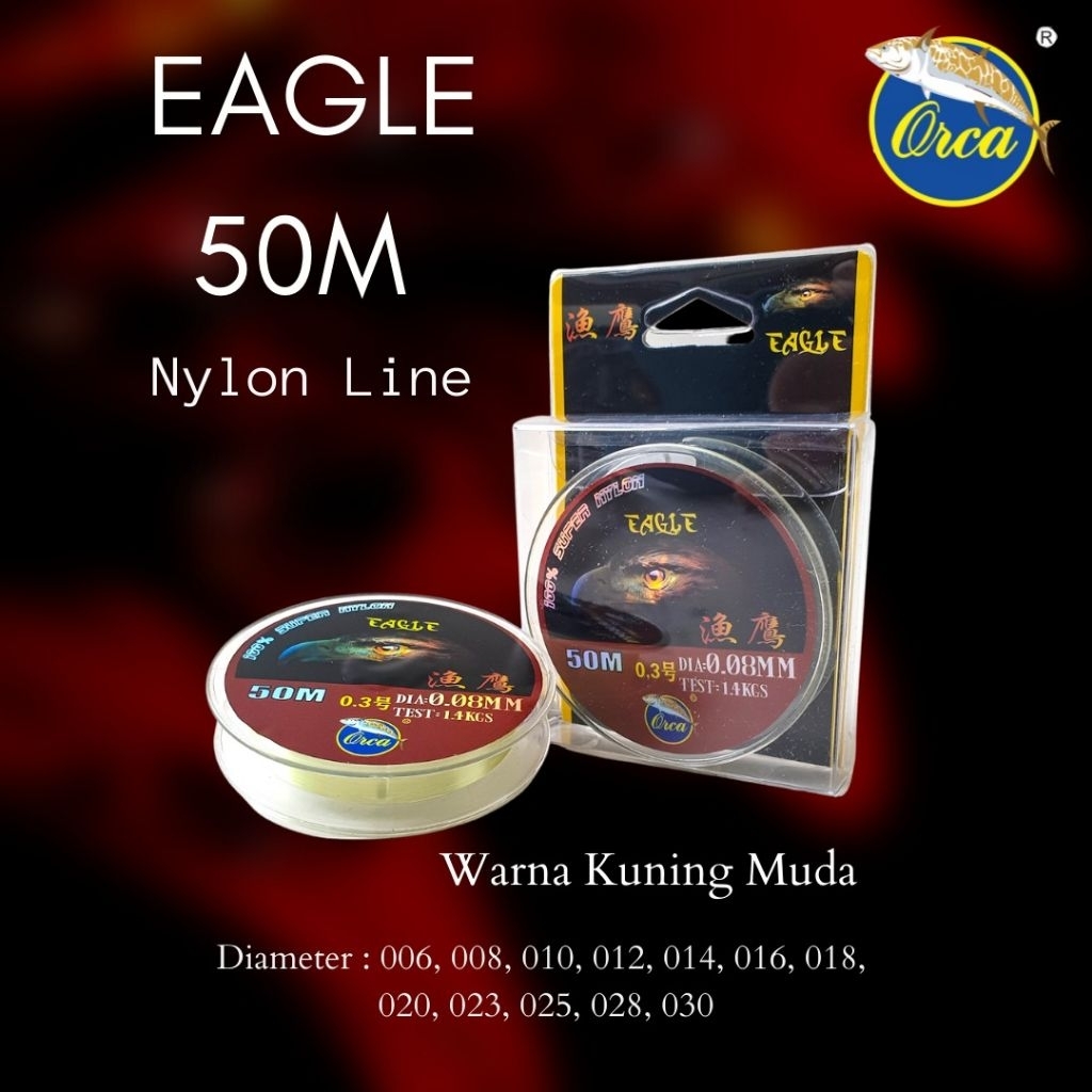 SENAR ORCA EAGLE 0.06 SAMPAI 0.20 MM 50 METER