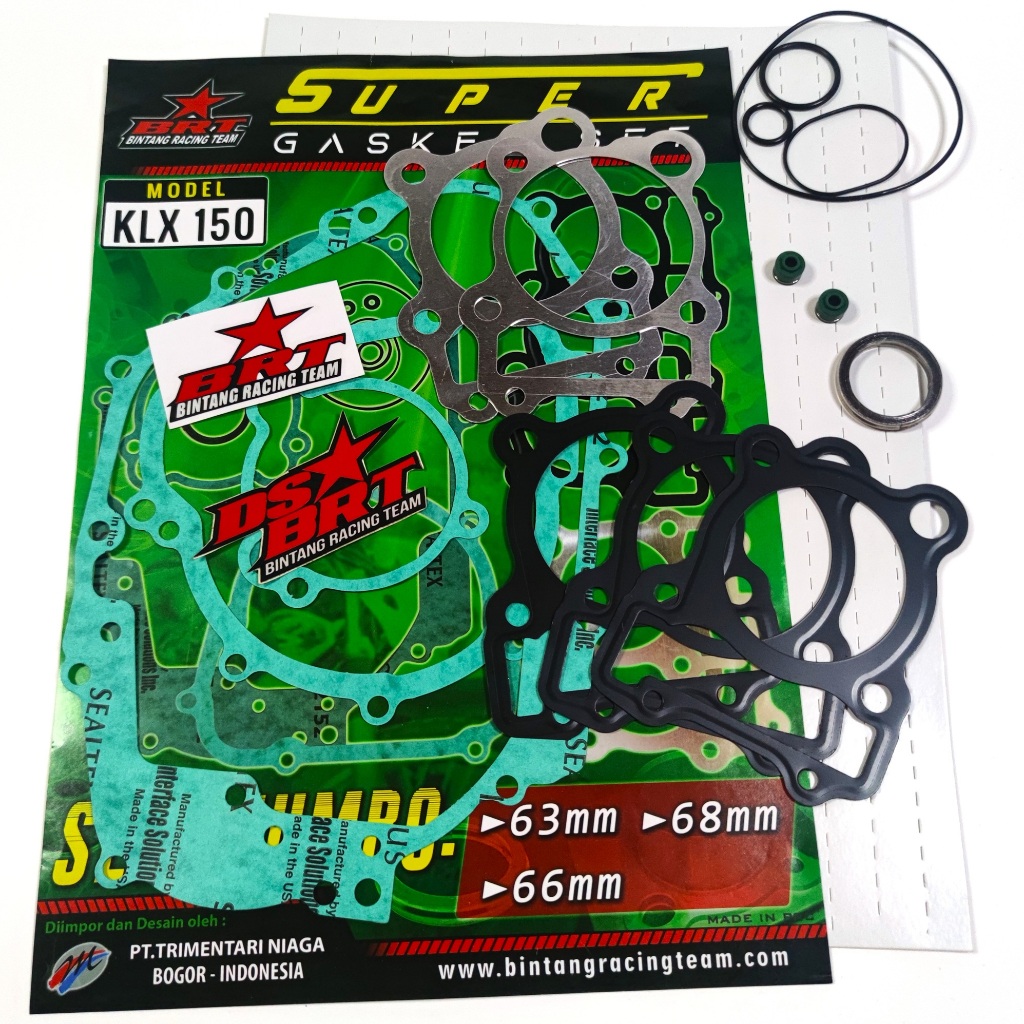 Paking Gasket Full Set BRT KLX 150 Dtracker 150 KLX 140 Standar Bore Up 62 63 66 68 mm