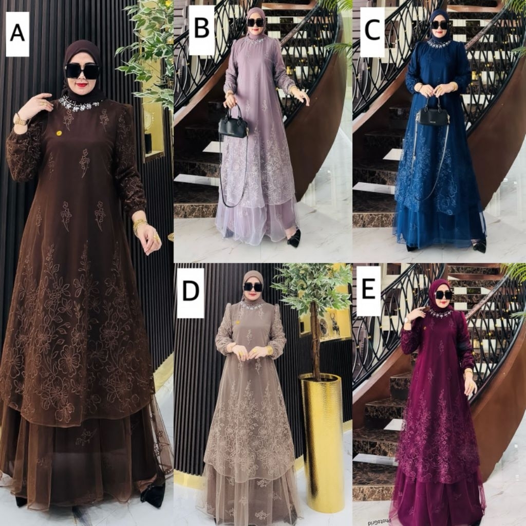 GAMIS LEBARAN RAYYA DRESS BRUKAT BY M NABIL