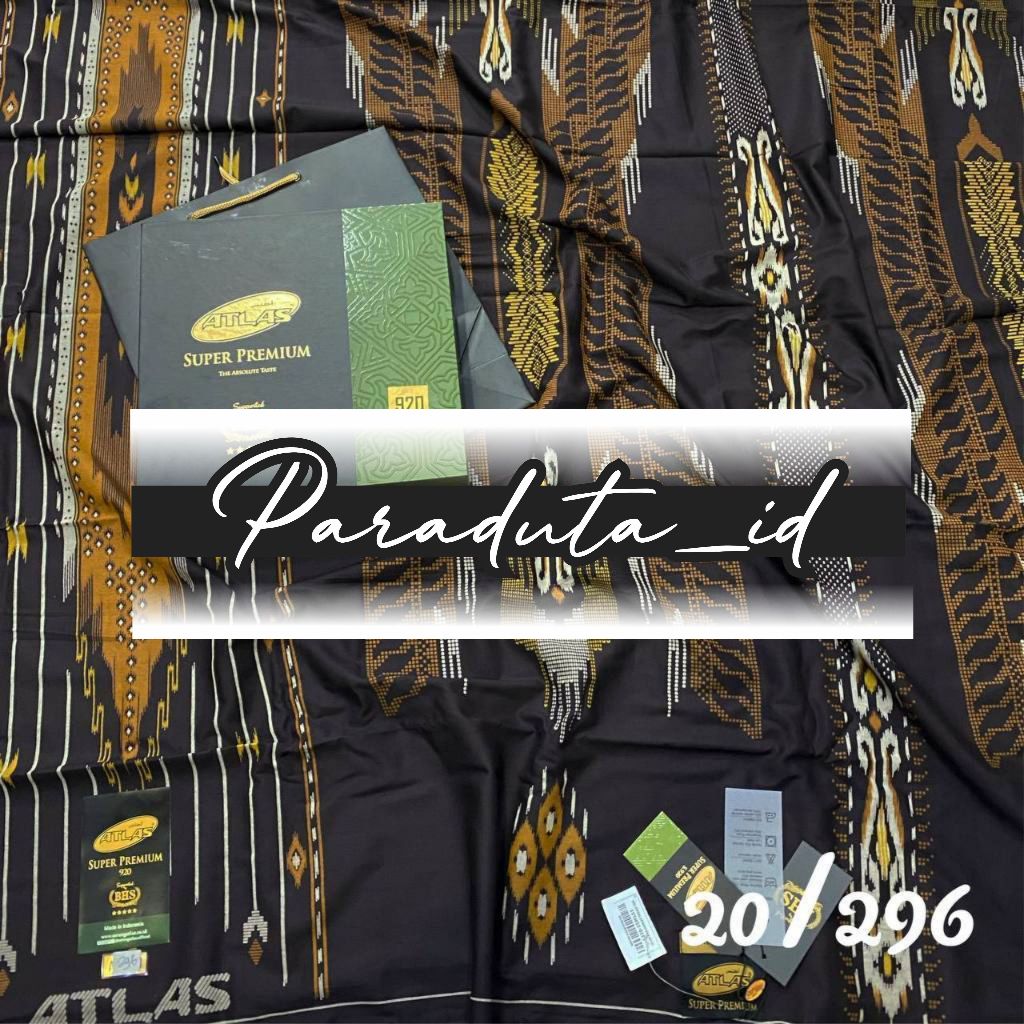 (MOTIF TERBARU) Sarung ATLAS SUPER PREMIUM ATLAS SUPREME 920 GOLD ORIGINAL INCLUDE PAPERBAG // Sarun