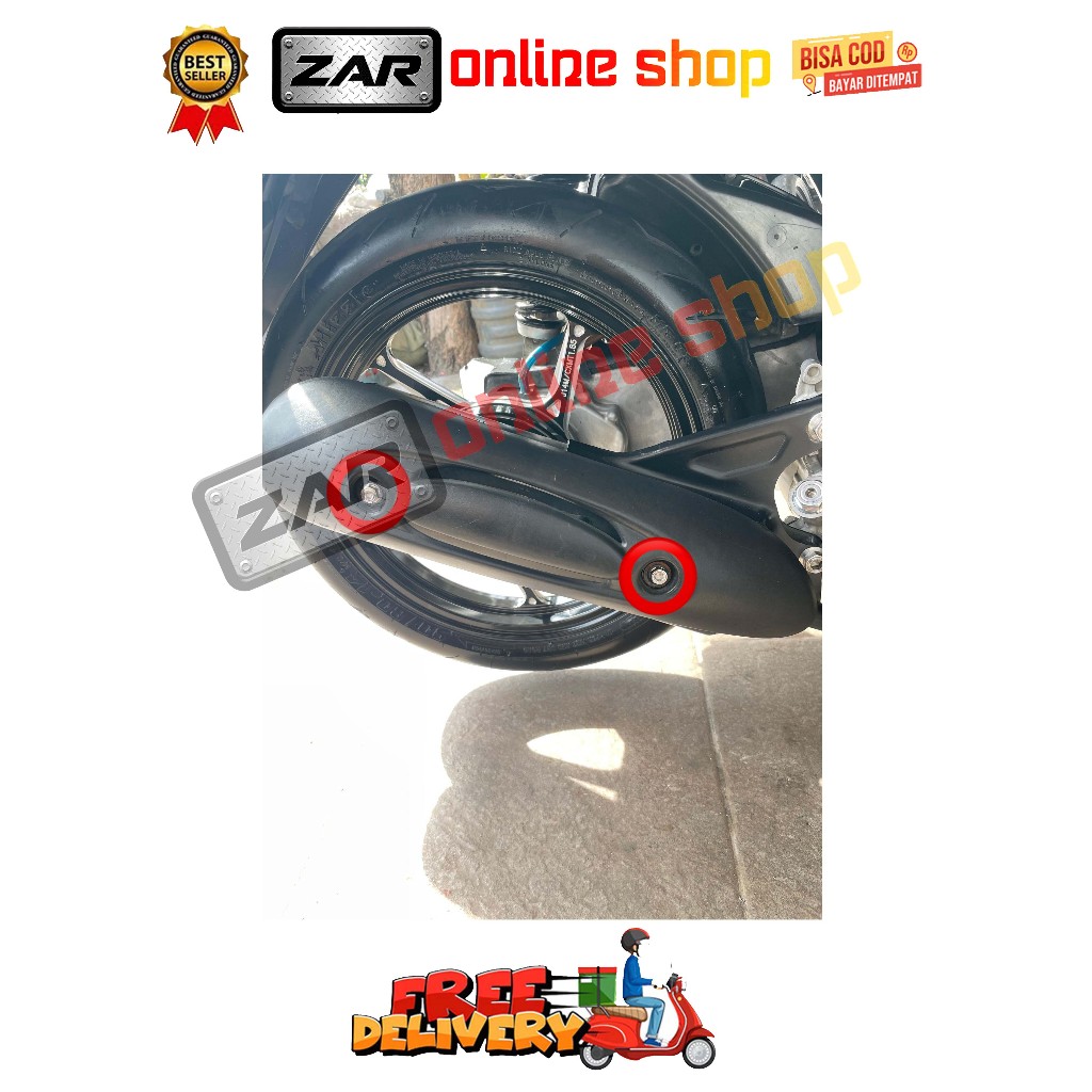 BAUT TAMENG KNALPOT ( 2 BAUT ) MODEL 2 KUNCI BIG HEAD BEAT ESP NEW SCOOPY ESP NEW STREET TAHUN 2015 