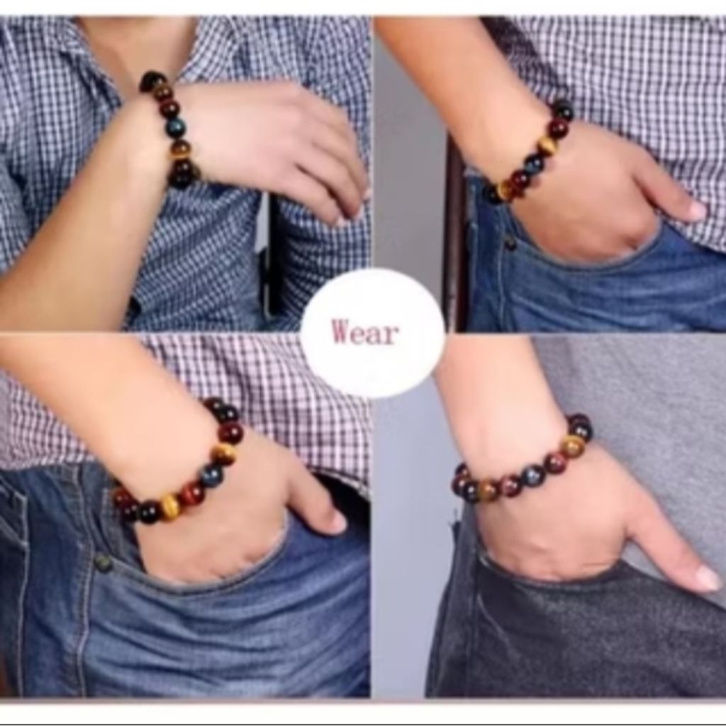 gelang batu biduri sepah mata harimau tiger eye asli