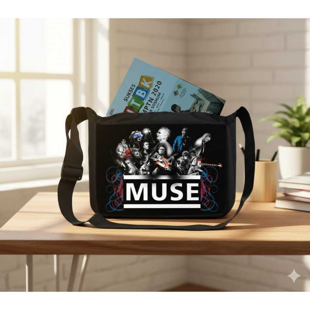 Tas selempang pria Sekolah SD SMP  SMA - Tas Perahu Gambar Printing Sublimasi - Tas Slempang Cowok A