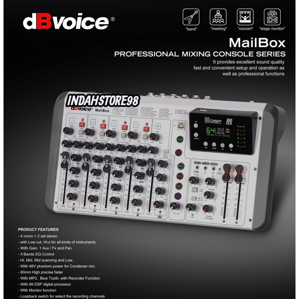 Mixer dBvoice MailBox Original Mixer  6 Channel dBvoice Mailbox Live Streaming