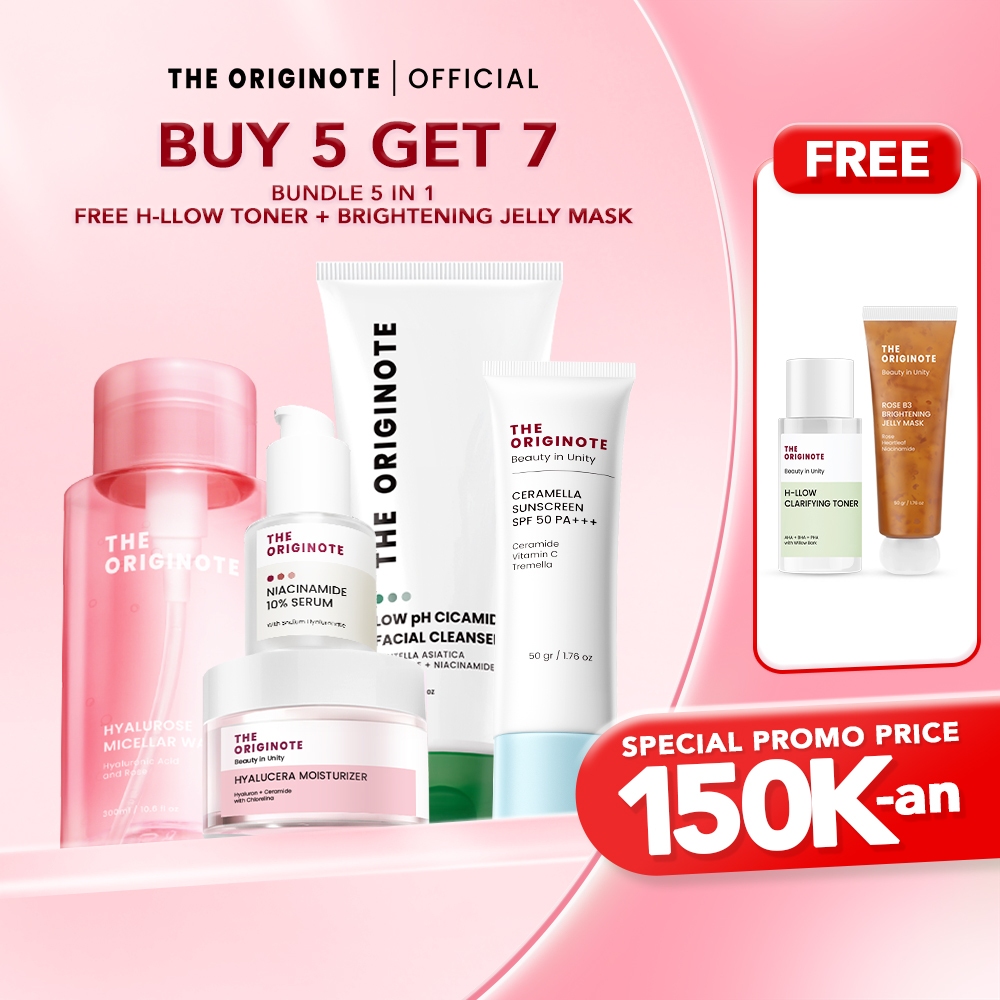 [B5G8] The Originote Special Bundle 5in1 | Skincare Set Micellar Water Facial Wash Moisturizer Sunsc