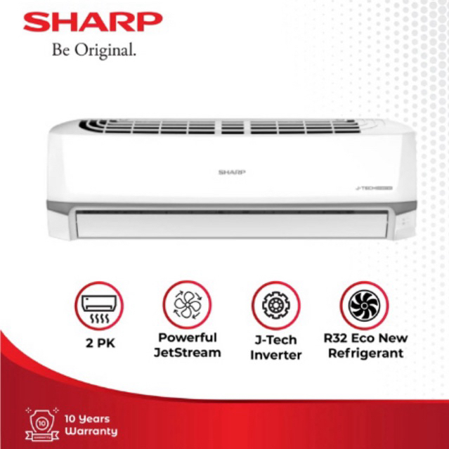 AC SHARP 2 PK JTECH INVERTER GARANSI RESMI