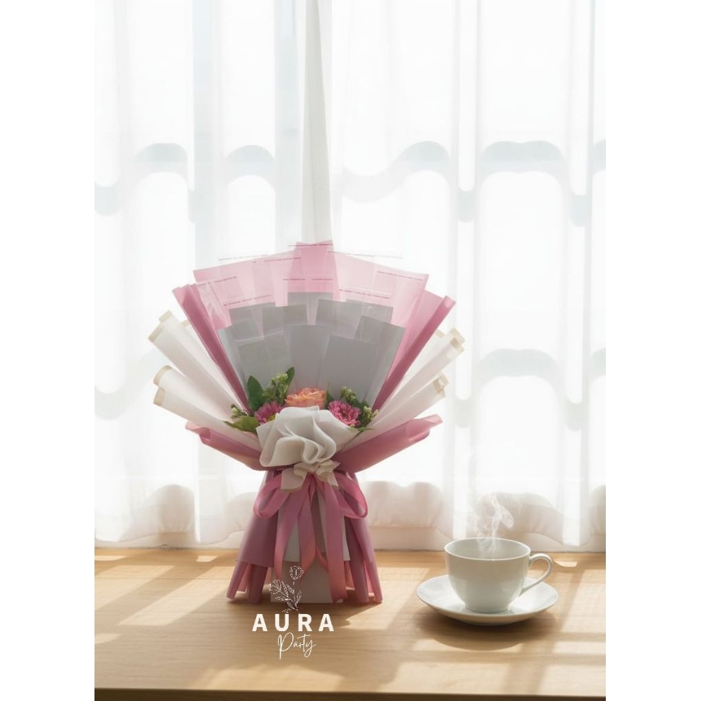 Kerangka buket uang 10 lembar