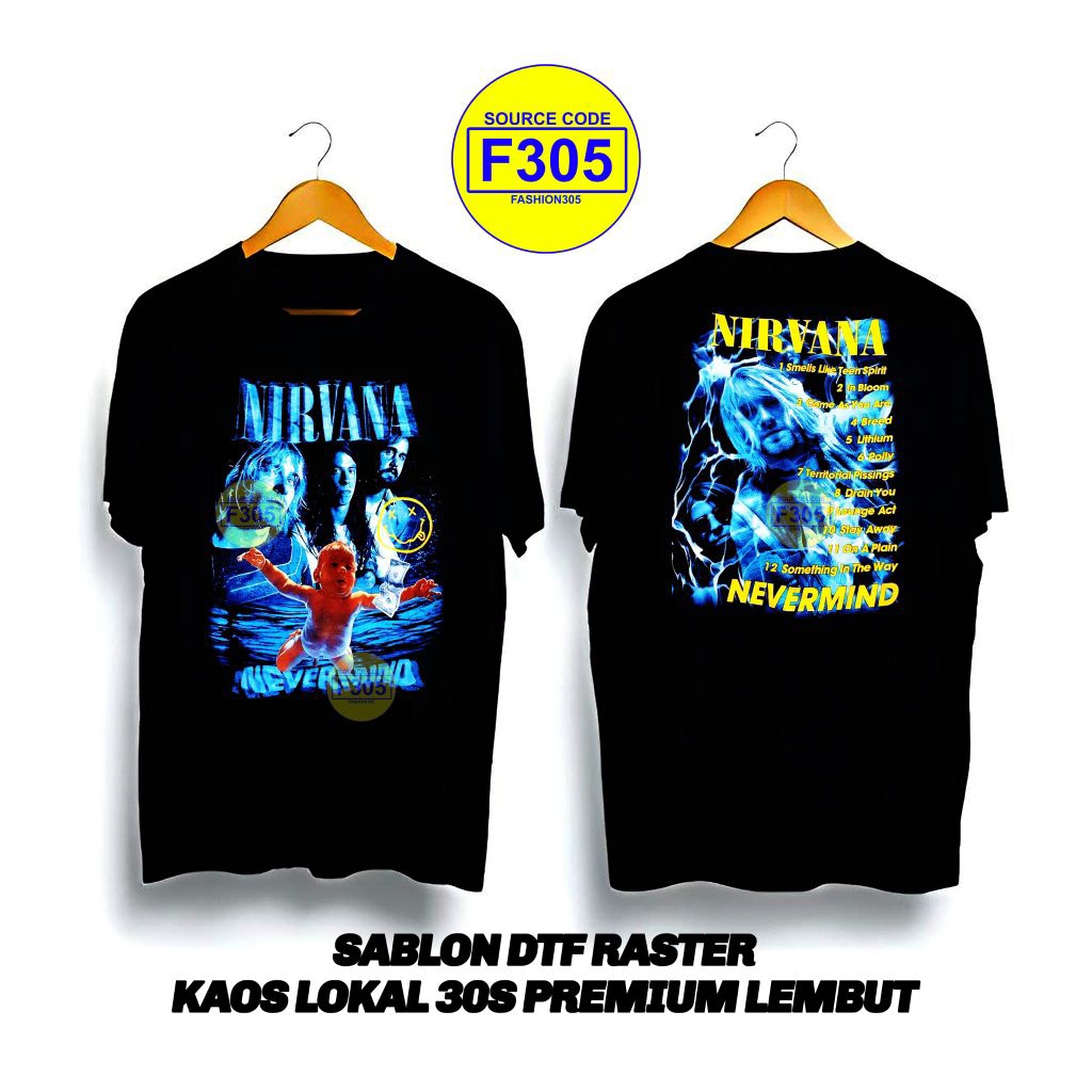 KAOS BAND NIRVANA BOOTLEG DTF RASTER
