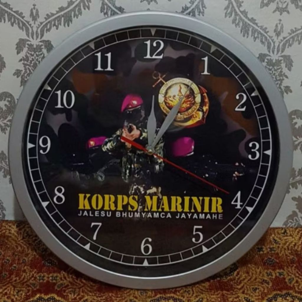 Jam Dinding Korps Marinir TNI AL 32cm