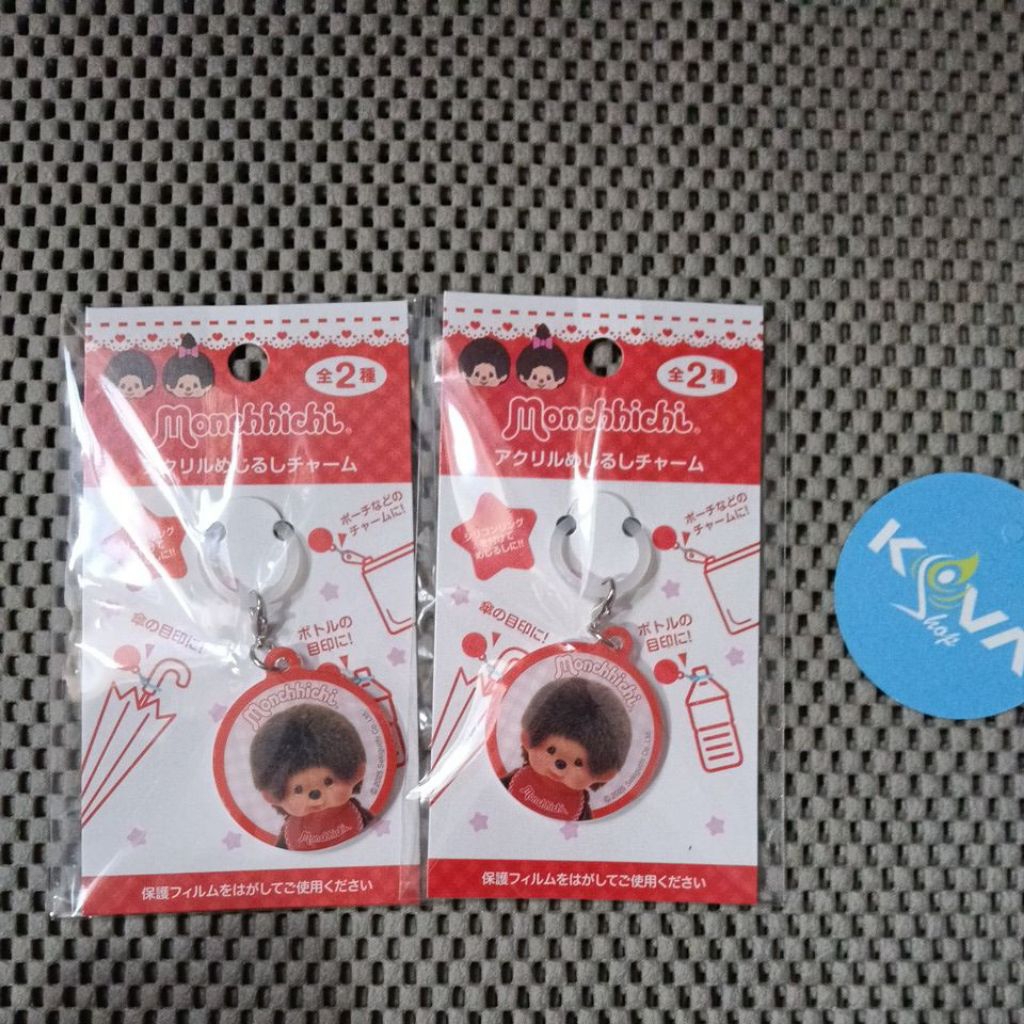 keychain monchhichi acrylic official mejirushi keycharm monchhichi