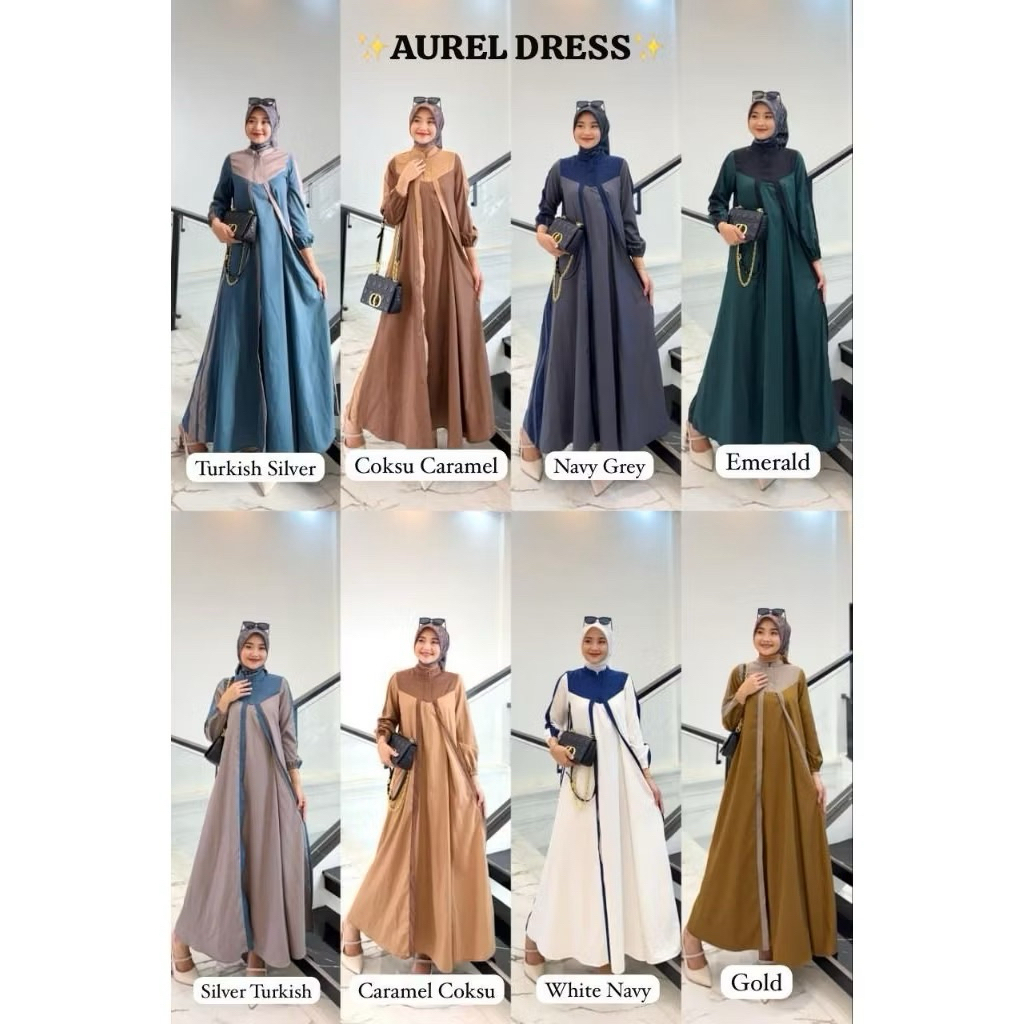 [promo] Aurel Dress by Journey / gamis muslimah terbaru bahan toyobo