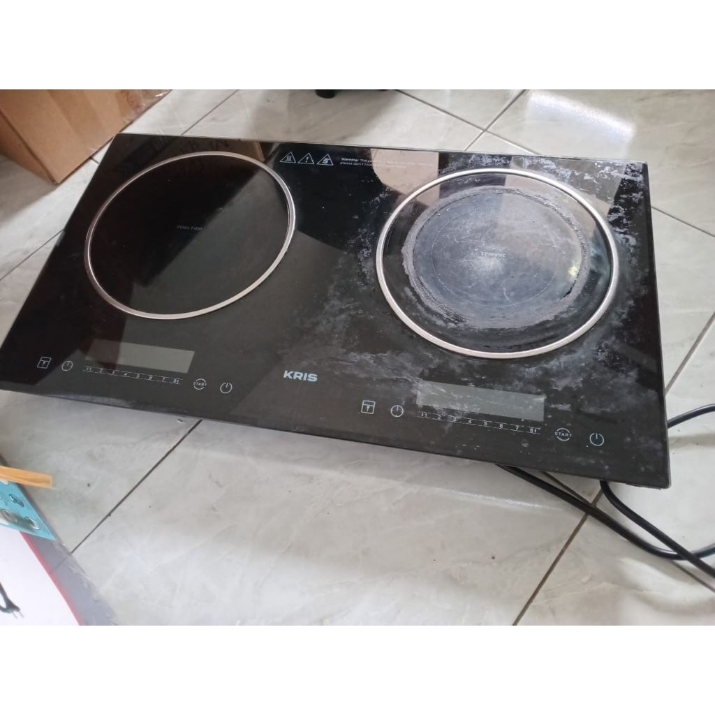kompor listrik merk  kris 2 tungku