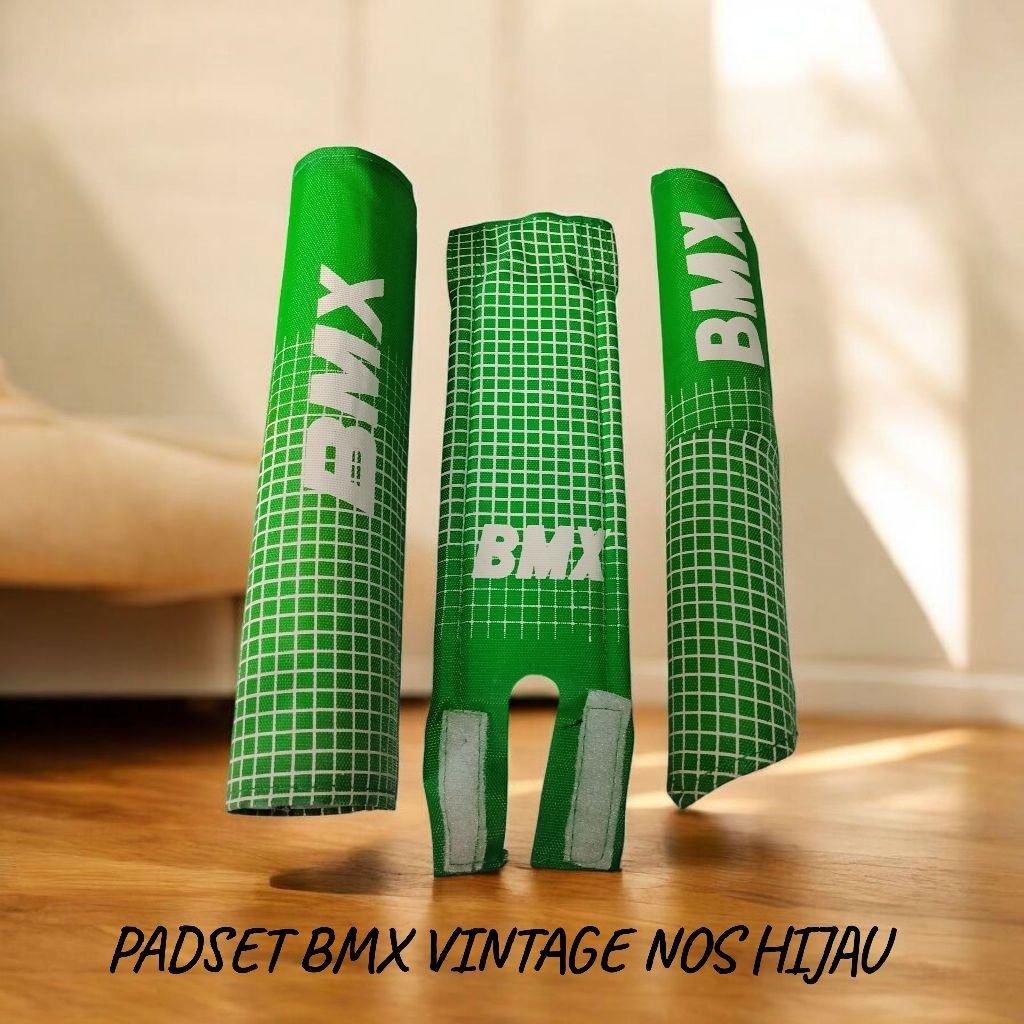 PADSET Sepeda BMX Hijau Busa Pelindung Variasi Stang Stem Frame Bmx Jadul NOS