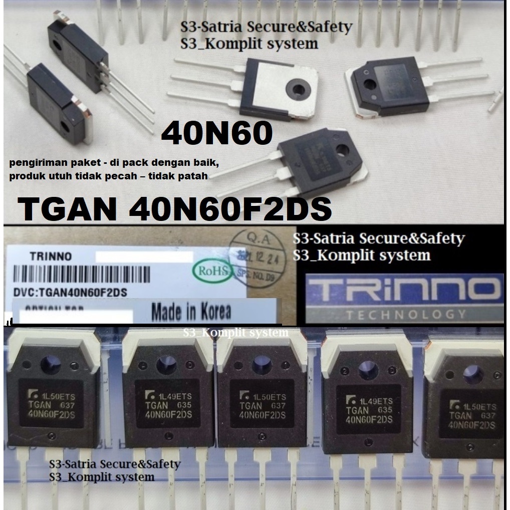 40n60 korea trinno bagus 40n60f2ds TGAN 40N60F2DS Mosfet IGBT Mesin Las FD fd las welding TGAN 40N60