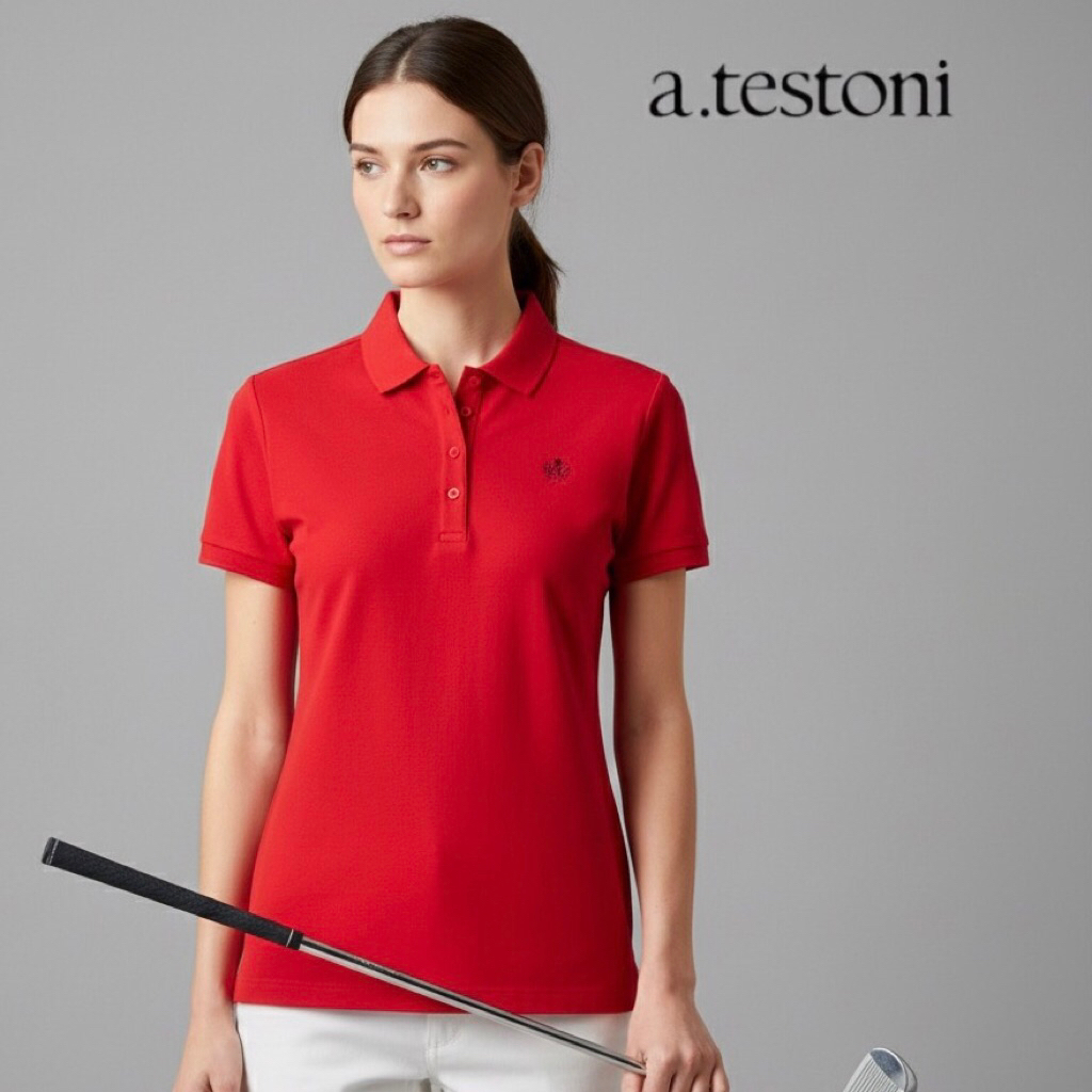 Baju Golf  Wanita A. TESTONI  Short sleeve Red Preloved