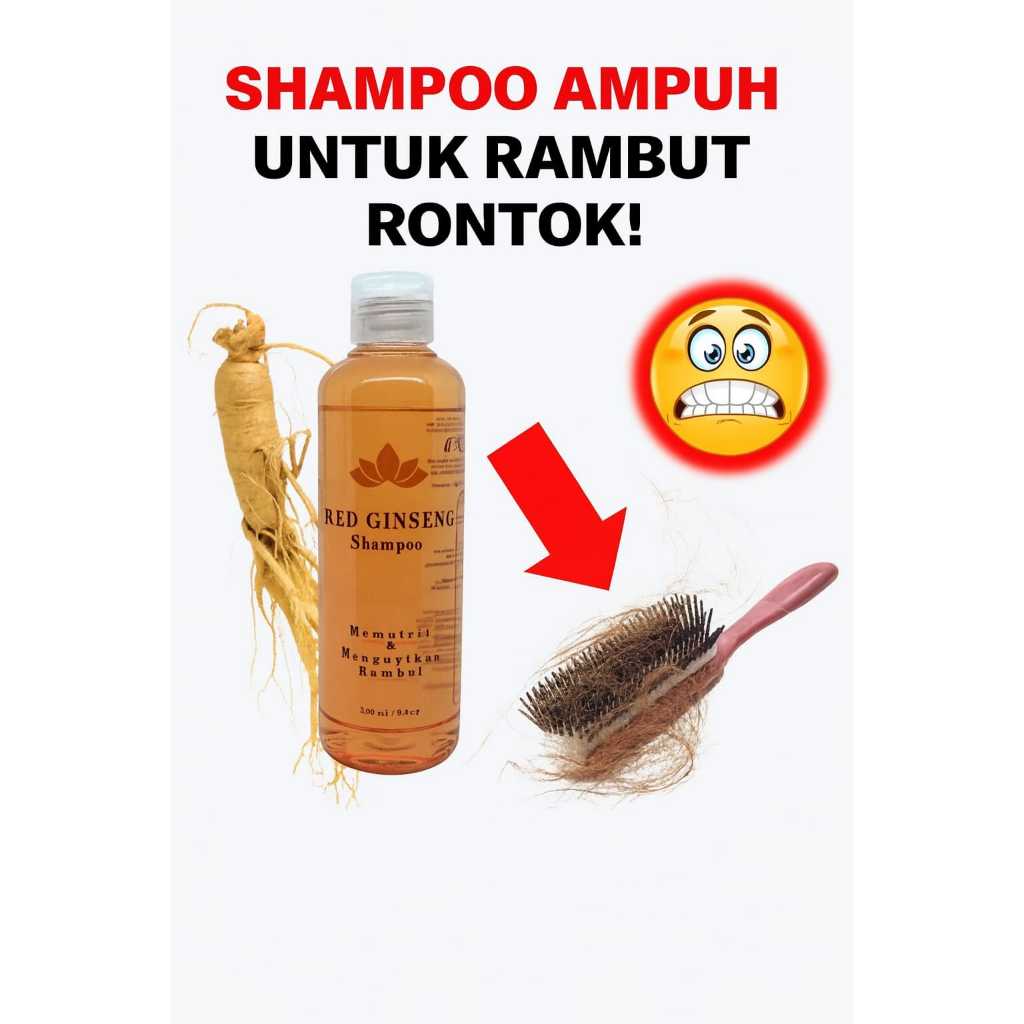 Shampo Anti Rontok Ekstrak Ginseng Merah dan Minyak Argan 250ml