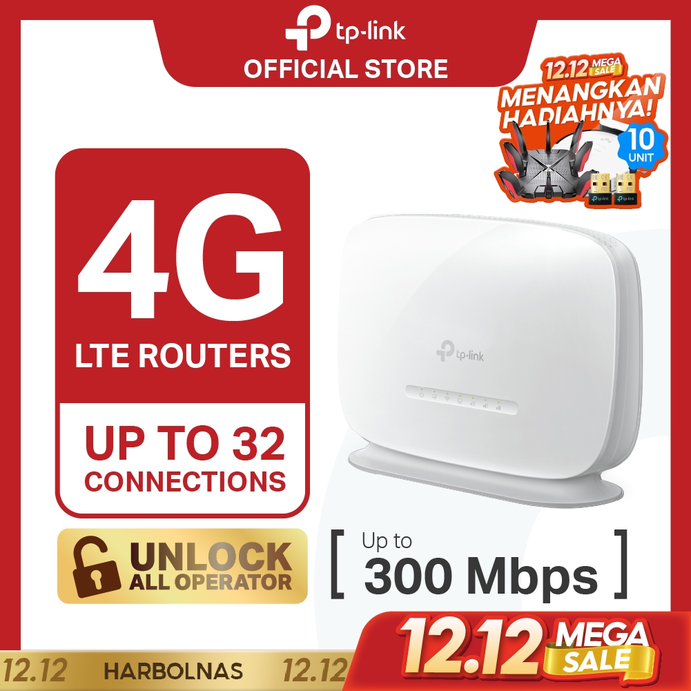 TP-Link TL-MR105 | 4G LTE Modem | WiFi Router 300Mbps | SIM Card |  Unlock All Operator  | Wireless