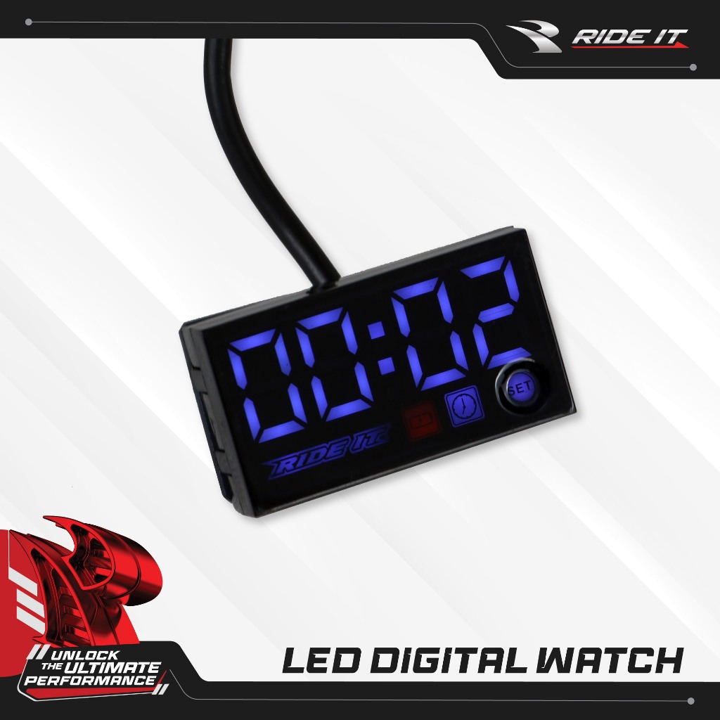 [RIDE IT] VOLTMETER MOTOR JAM LED DIGITAL 2IN1/DIGITAL VOLT RIDE IT 2IN1