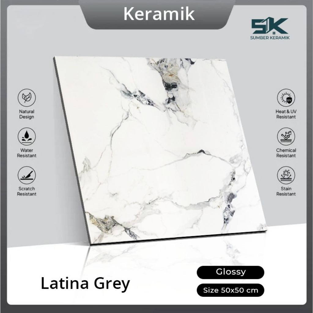 KERAMIK LANTAI LATINA GREY 50X50