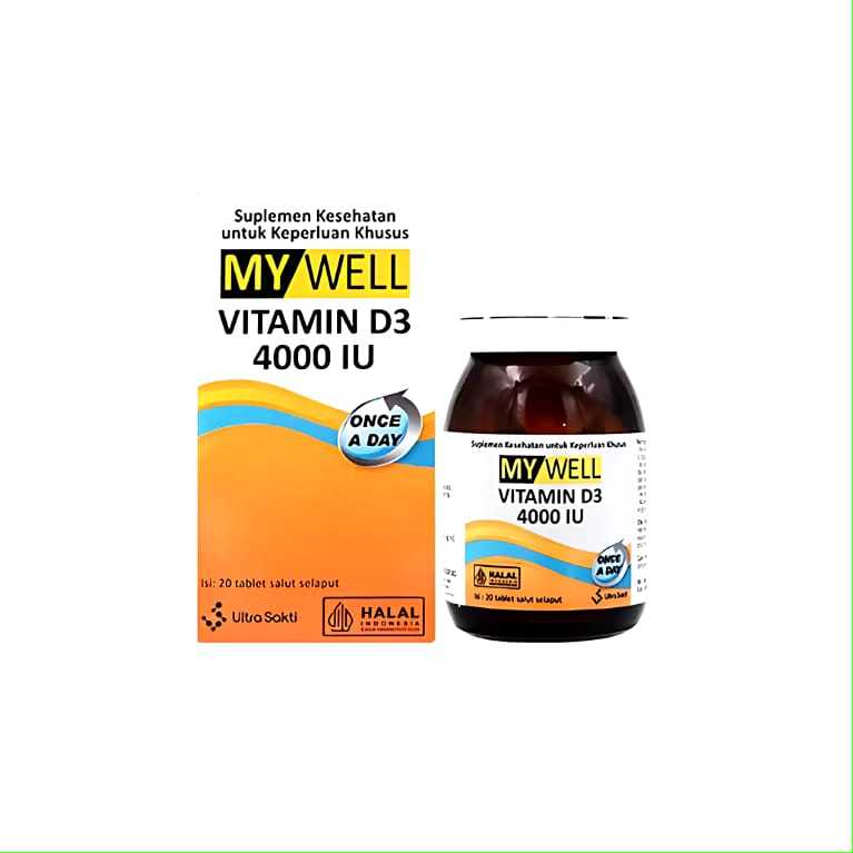 MY WELL VITAMIN D3 4000 IU 20 TABLET - Suplemen Vitamin D 4000 IU