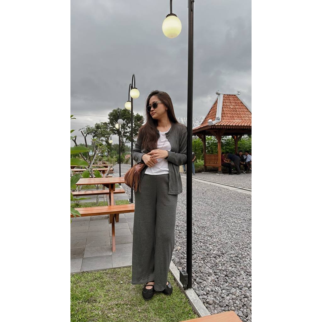 Cardi Kulot Setelan One Set Atasan Bawahan