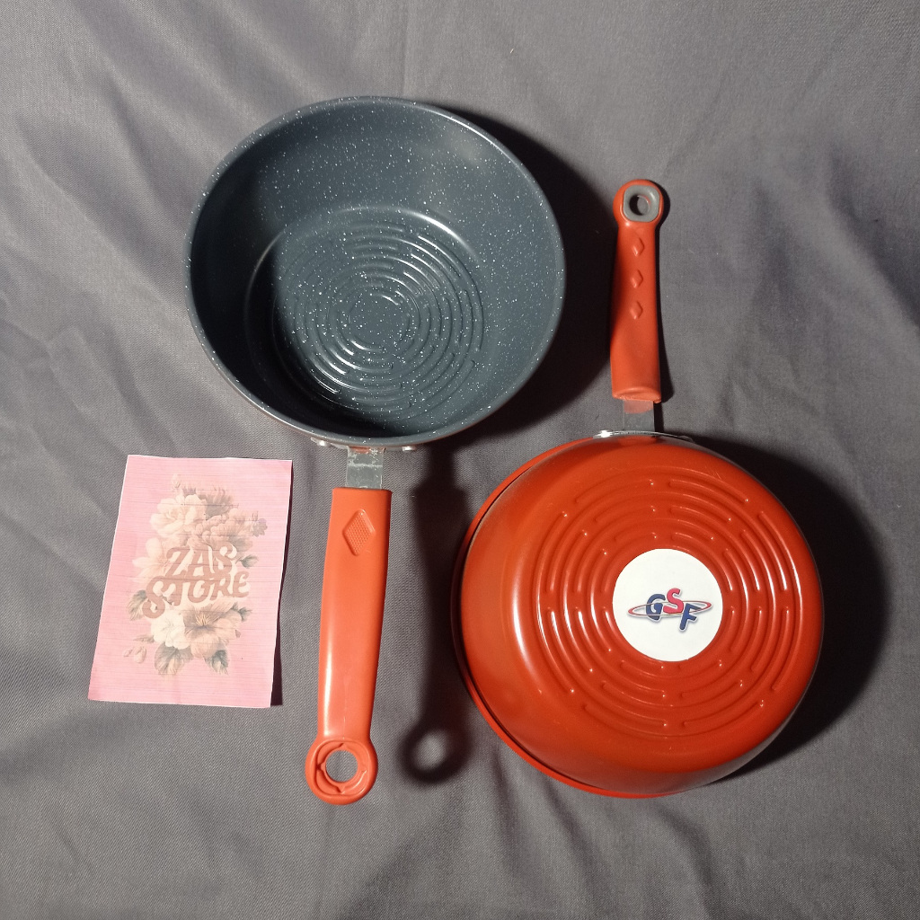 Panci Anti Lengket Masak Air Kuaht Mie Susu Rebus GSF-1805 Diameter 18 cm Gagang 17 cm Teflon 7 cm C