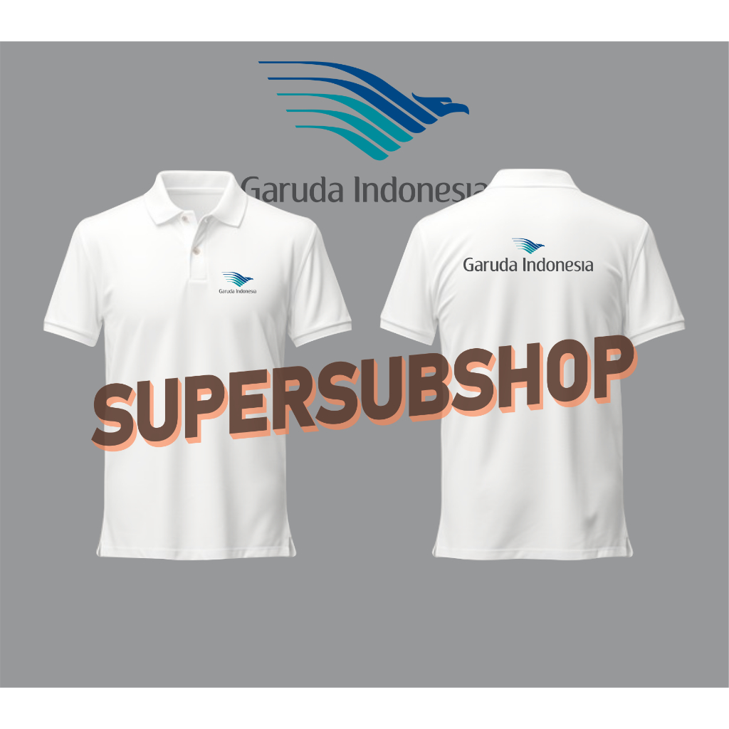 Polo Kerah Staff Karyawan Garuda Indonesia Maskapai Airlines Petugan Bandara