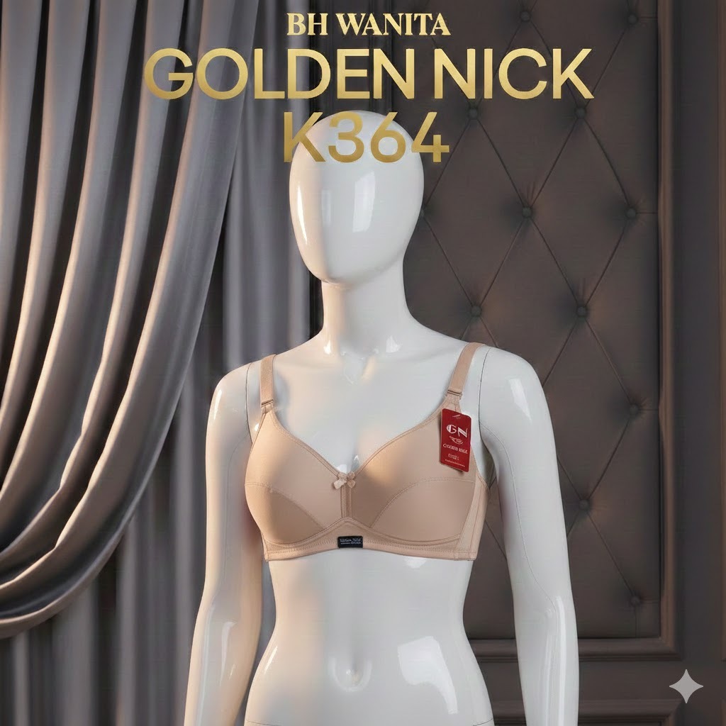 ( Isi 3 Pcs ) BH Bra Golden Nick K 364 Tanpa Kawat Dengan Warna ( Cream ) BH Golden Nick K364 Tanpa 