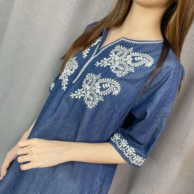 494815 | DRESS DENIM PREMIUM NO STRETCH LENGAN 3/4