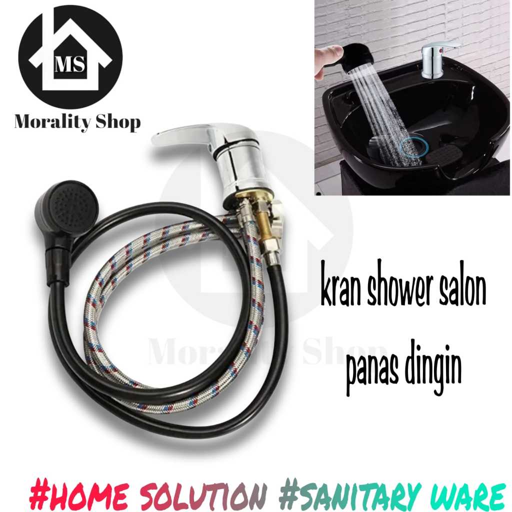 kran shower salon set mixer panas dingin F19 / keran air wastafel cuci rambut barber shop