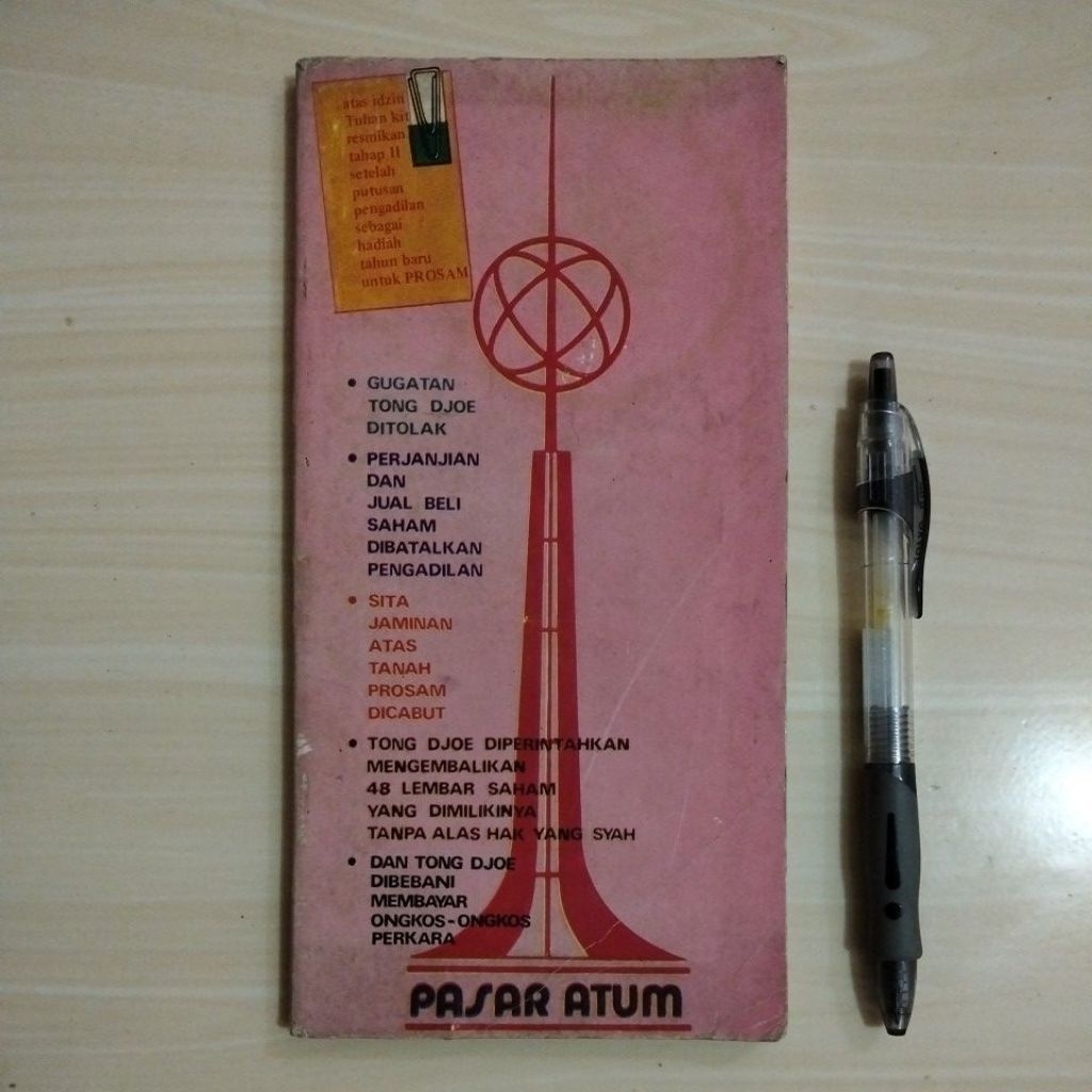 GUGATAN TONG DJOE, PERJANJIAN DAN JUAL BELI SAHAM, SITA JAMINAN TANAH, DLL. -  Buku Lawas Bekas Mura