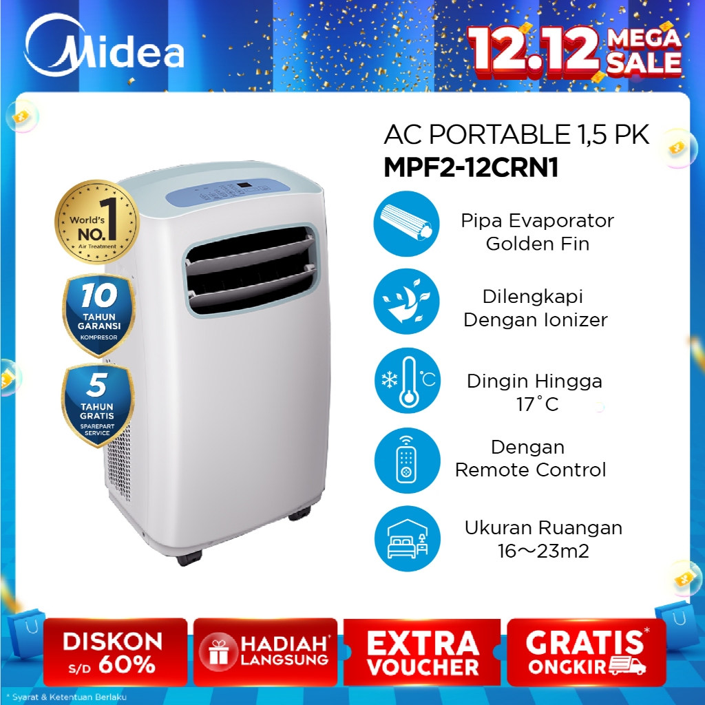 Midea AC Portable MPF2-12CRN1 1.5 PK