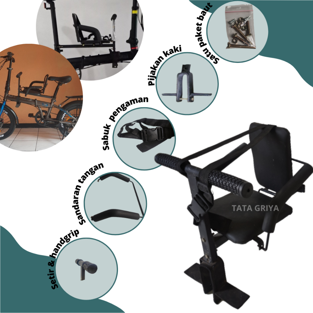 Kursi Boncengan Sepeda lipat mtb mini exotic anak depan boncengan sepeda bayi goncangan sepeda seped