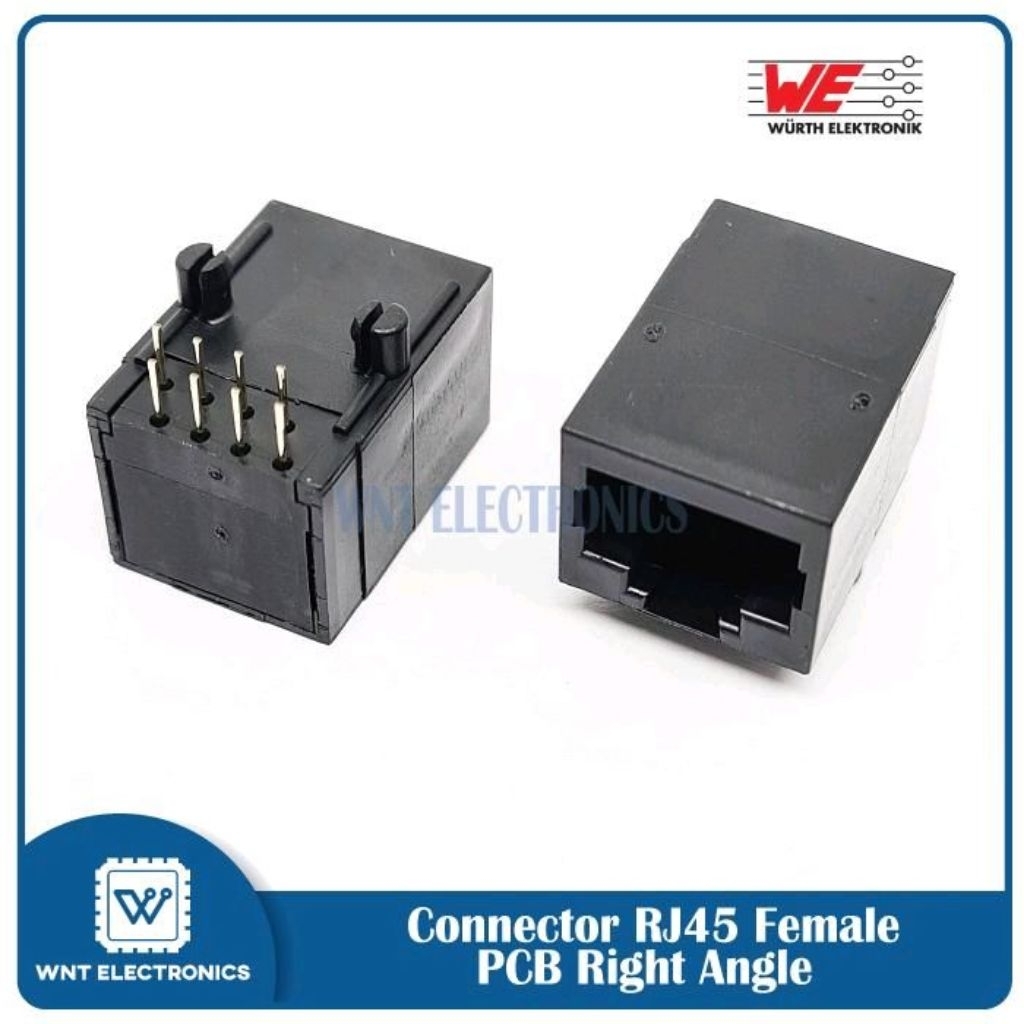CONNECTOR SOCKET RJ45 RJ 45 FEMALE PCB RIGHT ANGLE