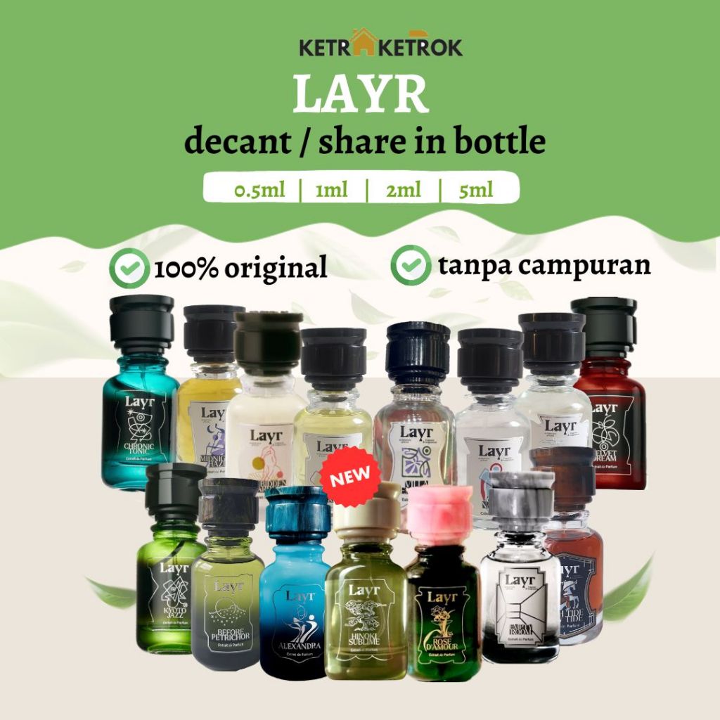 Decant Share Perfume Layr  Hinoki Sublime Alexandra Rose D' Amour Empty Room High Tide Low Tide